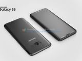 Front and back panel of Galaxy S8 concept