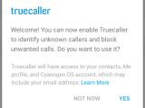 Cyanogen Dialer with Integrated Truecaller