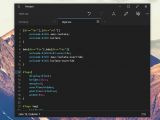 Dark theme Notepad concept with tabs and other features