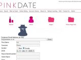 Screenshot of PinkDate's backend