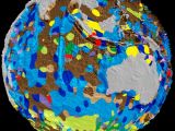 A still shot of the world's first digital map of the seafloor's geology