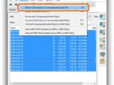 Extract CD tracks to compressed audio format using CDex