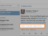 Some of Trump's tweets were posted from an iPhone
