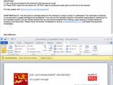 Sample Dyreza spam email