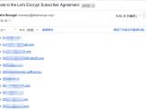 Let's Encrypt email containing extra email addresses