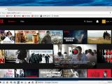 Google Chrome with Netflix running