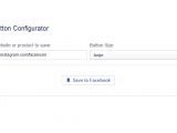 A configurator is also available to create your custom Save to Facebook buttons