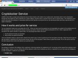 Cryptolocker Service website on the Dark Web