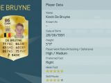 FIFA 16 de Bruyne rating