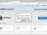 Click the blue Refresh Firefox button and confirm the action