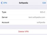 Delete iOS VPN configuration