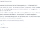 GhostMail's full announcement