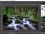 GIMP allows working with different layers with ease