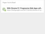 Reading List feature in Chrome for iOS