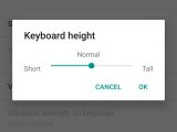 Adjust keyboard height