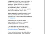 Google notice for app developers