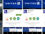 Nearby prompts notification to download United Airline app