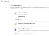 Your Data in Search page