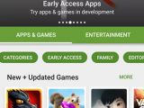 Early Access Apps setion on Play Store