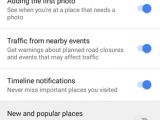Notifications for new and popular places