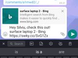 SwiftKey for Android with integrated Bing search