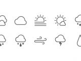 Weather monochromatic icons