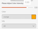 You can adjust color intensity