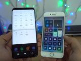 Control Center and quick actions on iPhone and Samsung