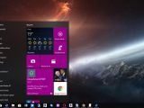 One of my past Start menu layouts with a purple accent color
