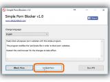 Websites blocked with Simple Porn Blocker can be easily unblocked