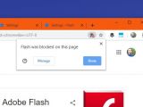 Flash Player blocked notification