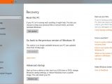 Option to restore Windows 10 version with a working desktop