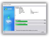 View details while waiting for AOMEI Partition Assistant to create the new partition