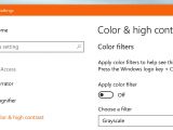Color filters in the Settings app