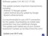 HTC 10 Android 7.0 Nougat update in the UK
