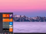 This is the Windows 10 desktop with a live tile-based Start menu