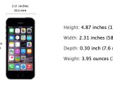 iPhone 5 size