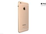 iPhone 7 in gold, back view
