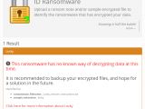 ID Ransomware service detecting the Locky ransomware variant