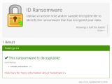 ID Ransomware service detecting the TeslaCrypt 2.0 ransomware variant