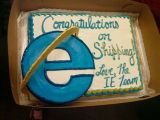 Cake given by IE team to Firefox devs on Firefox 3's release