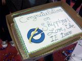 Cake given by IE team to Firefox devs on Firefox 4's release
