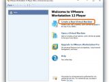 Click Create a New Virtual Machine in VMware Workstation Player