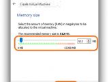 Set the memory size of the new virtual OS using ​Oracle VM VirtualBox