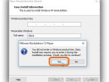 It's not mandatory to enter the Windows serial number in VMware Workstation Player