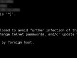 Message left by Wifatch, asking users to change passwords