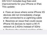 iOS 12.0.1 changelog