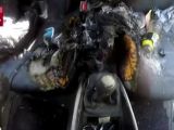 And this is the car interior after the iPhone burst into flames