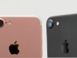 Dual cameras on the iPhone 7 Plus (left) and single-lens camera on the iPhone 7