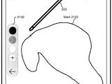 Patent drawings showing how the pen would work on an iPhone